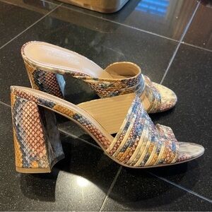 Multicolor Snake Print Heels